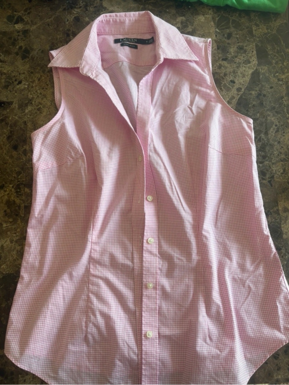 Ralph Lauren Pink Gingham Collared Button Shirt